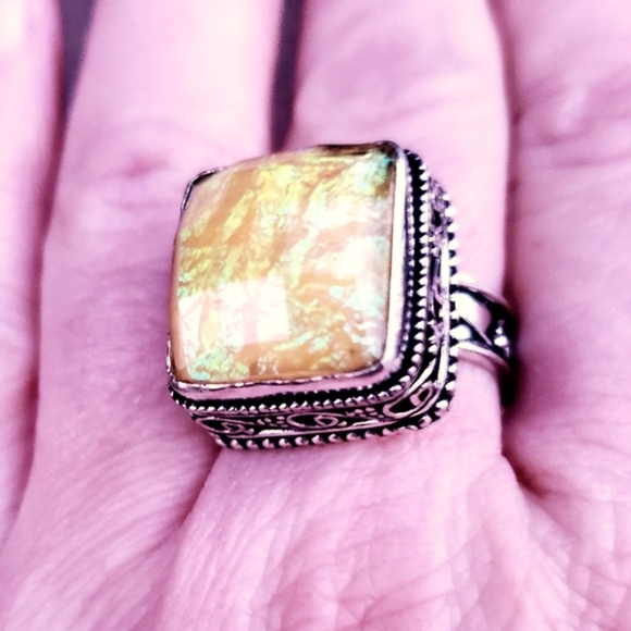 ***Sale*** New Triplet Opal 925 Silver Ring. - Picture 2 of 16